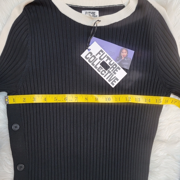 🔖FINAL SALE | FC Kahlana Barfield Brown Black & Ivory Knit Dress - Picture 9 of 10